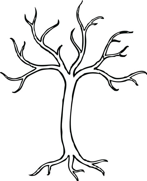 How To Draw A Winter Tree Templates Printable Free