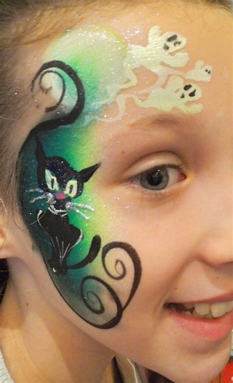 Halloween Black Cat Halloween Face Paint Designs Face Painting