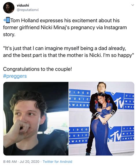 Hours after nicki's announcement, twitter users are shocked to see tom holland on the trendlist. Nicki Minaj Tom Holland / La teoría se viralizó por todo ...