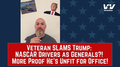 Veteran Slams Trump Nascar Drivers And Coaches As Generals More