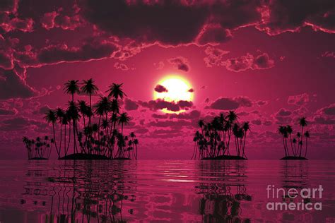 Purple Sunset Over Tropic Sea Photograph By Aleksey Tugolukov