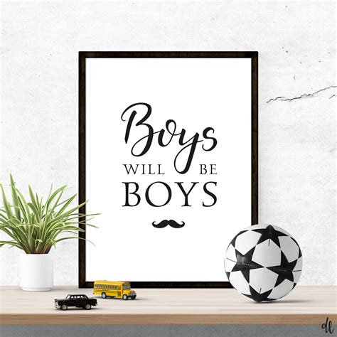 Poster Boys Will Be Boys Kunstdruck Etsy
