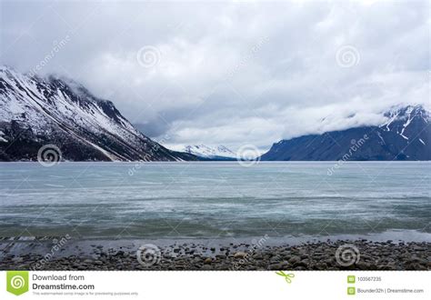 Kathleen Lake During Break Up In The Yukon Territories Stock Image