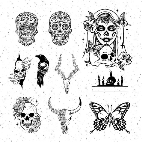 40 Sugar Skull Svg Bundle Skull Svg Skull File For Cricut Etsy