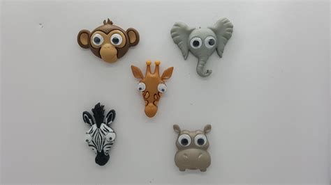 Wild Animals Lapel Pin Googly Eyes 5 Different Colors Pinstie Etsy