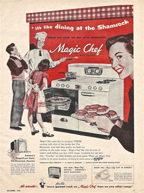 Maybe you would like to learn more about one of these? 1950s Vintage Appliance Advertising MAGIC CHEF Gas by ...