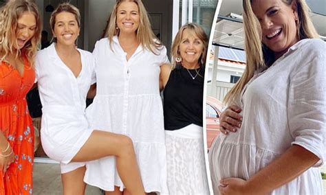 pregnant fiona falkiner and her fiancée hayley willis throw party for their non wedding day