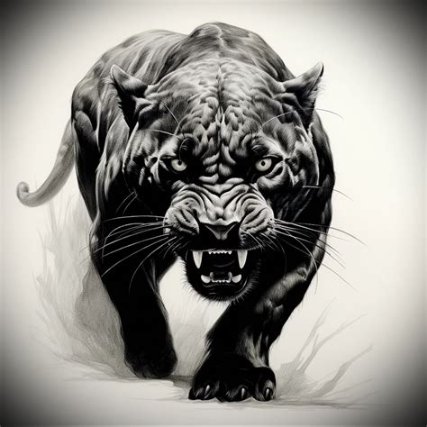 Panther Tattoo Sketches Features Of Designs Options Choice Tips