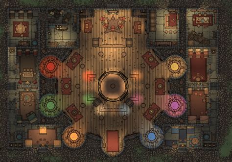 Winn S Hollow Tavern Halfling Owned Market Tavern Battlemaps Fantasy Map Fantasy City Map