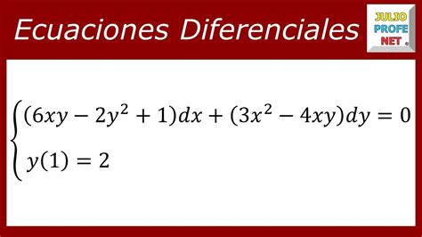 Ecuaciones Diferenciales Exactas Ejercicio 1 Youtube