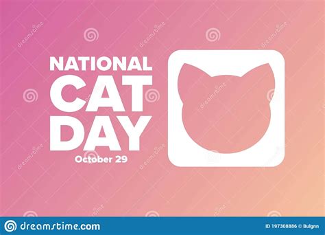 National Cat Day October 29 Holiday Concept Stock Vector
