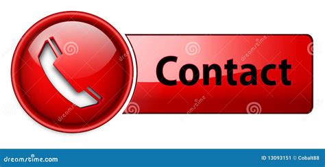 Telephone Contact Icon Button Stock Image Image 13093151