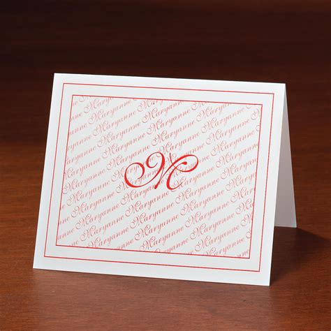 Monogrammed Note Cards Personalized Note Cards Miles Kimball