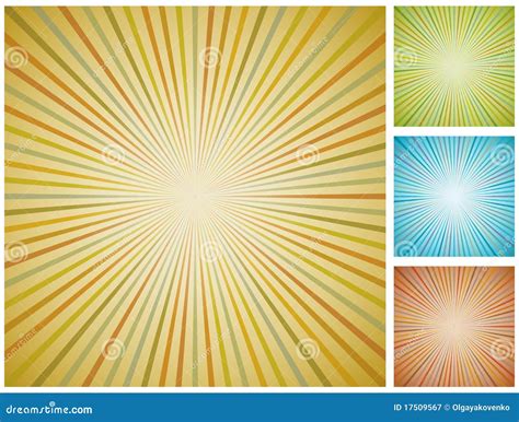 Abstract Vintage Starburst Background Stock Vector Illustration Of