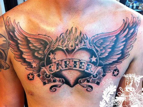 Angel Chest Tattoo Images And Designs