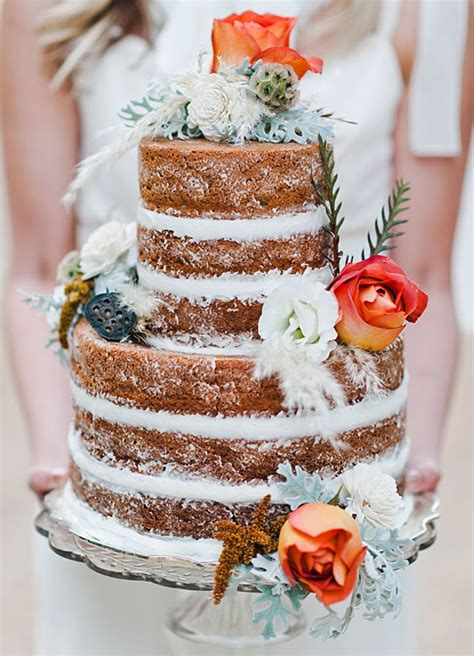 Naked Cakes For A Fall Wedding Southbound Bride