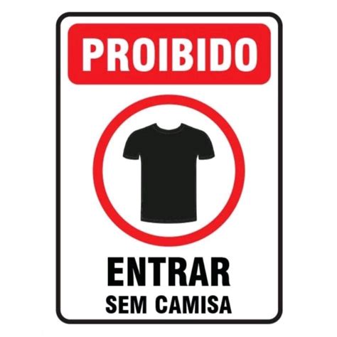 Placa Decorativa Proibido Entrar Sem Camisa Mdf Shopee Brasil