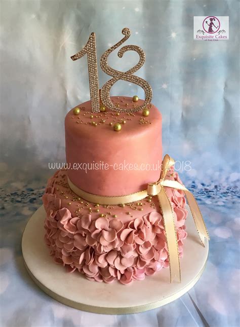 Rose gold 18th Birthday cake | Birthday cake roses, 18th ...