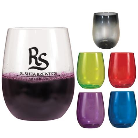 12 oz plastic stemless wine glass