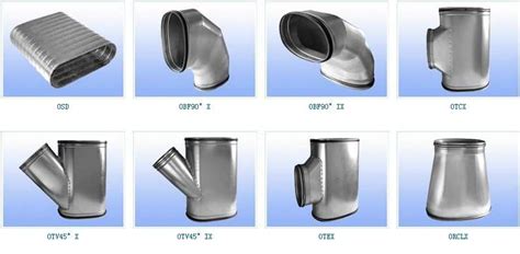 Hvac Parts Oval Spiral Air Duct And Fittings