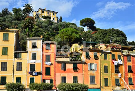 Portofino Multi Colored Houses Genoa In Ialy Stock Photo Royalty