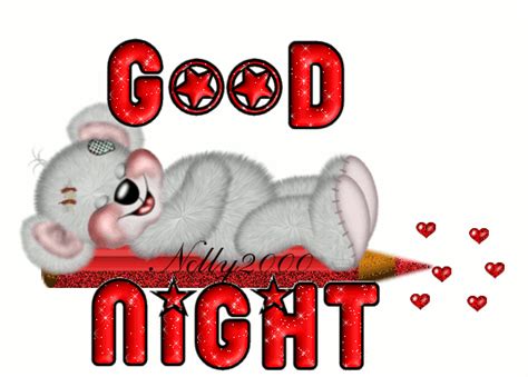 Glitter Text Graphic Good Night Good Night Greetings Good Night