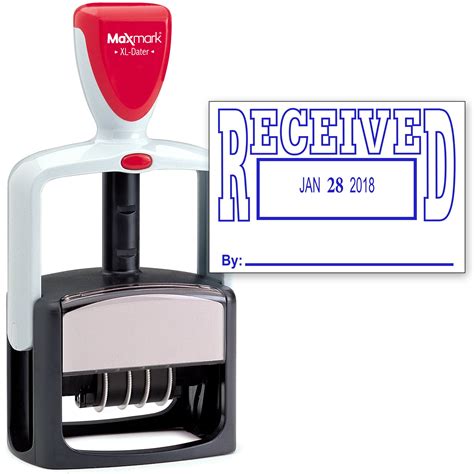 2000 Plus Heavy Duty Style 2 Color Date Stamp With Received Self Inking