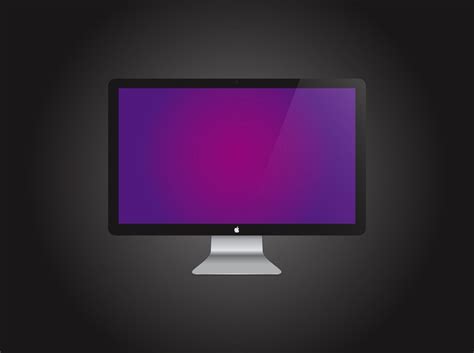 apple computers purple screen vector