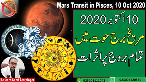 10 October 2020 Mars Transit In Pisces Effects On Your Moon Signs Saleem Sami Astrologer