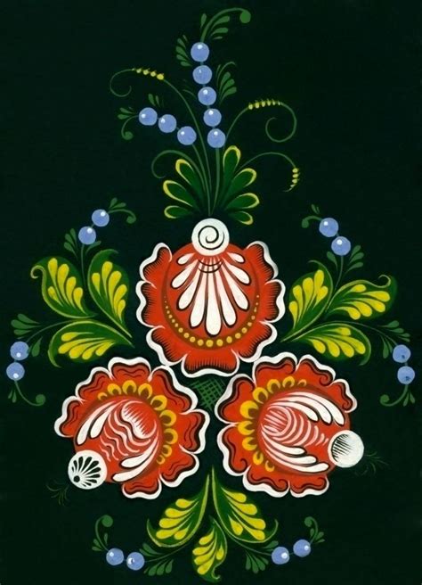 Gorodets Folk Painting Russia Folk Art Flowers Russian Folk Art