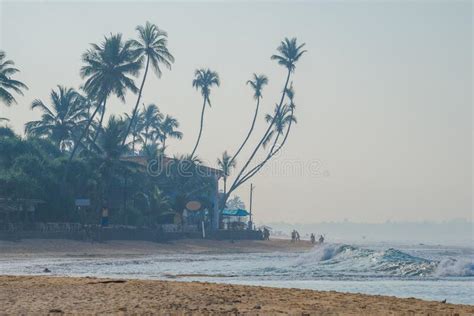 Evening On The Beach Of Hikkaduwa Sri Lanka Editorial Image Image Of