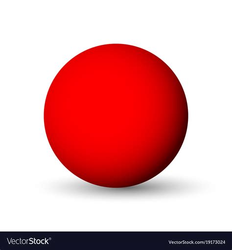 Red Sphere Ball Or Orb 3d Object Royalty Free Vector Image