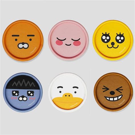 Kakao Friends Character Round Paper Stickers Official Goods Etsy