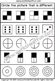 Same and Different Worksheets (With images) | Free printable worksheets, Worksheets, Worksheets free