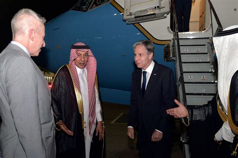 Us Secretary Of State Antony Blinken Arrives In Saudi Arabia To Meet
