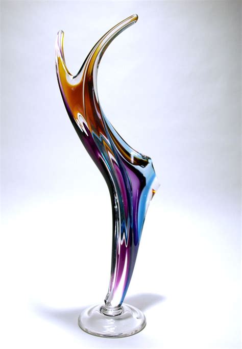 Barry Entner Freefall Glass Sculpture Glass Blowing