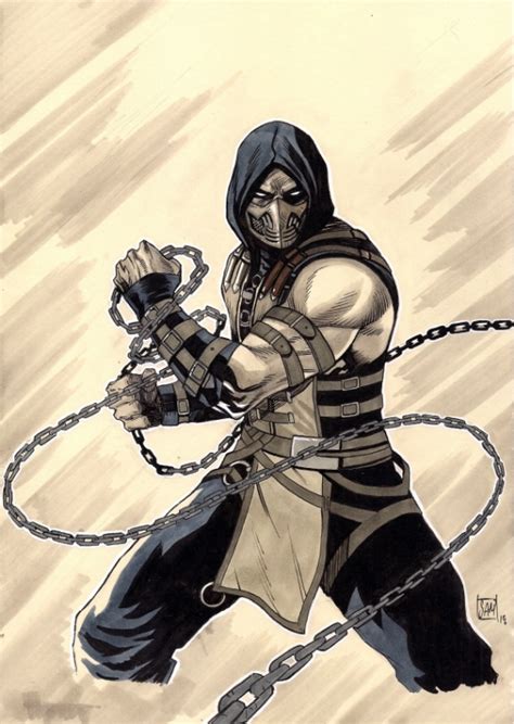 Scorpion Mortal Kombat X In Seb Fs Daniel Sampere Comic Art