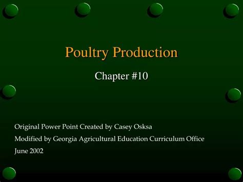 Ppt Poultry Production Powerpoint Presentation Free Download Id