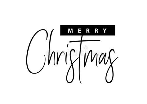 Merry Christmas Typography Text Greeting Card Or Banner With