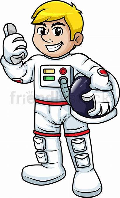 Astronaut Clipart Cartoon Male Space Suit Drawing