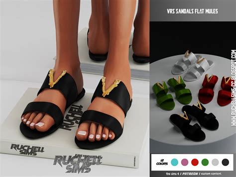 Sims 4 Sandals Flat Mules At Ruchell Sims The Sims Book