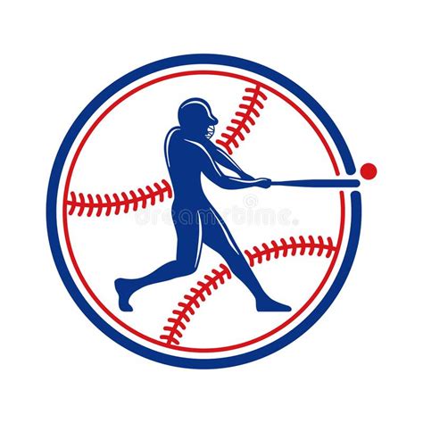 Softball Logo Template Playing Woman Stock Vector Illustration Of