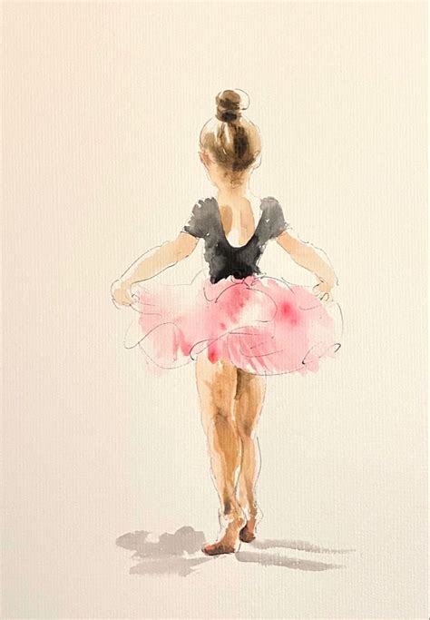 Elegance Ballerina Art Ballerina Painting Watercolor Paintings