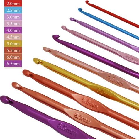 Colorful Aluminumsteel Knitting Needles Set With Bag