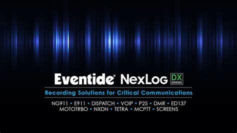 Eventide Nexlog Dx Ip Recorder For Critical Communication Recorders