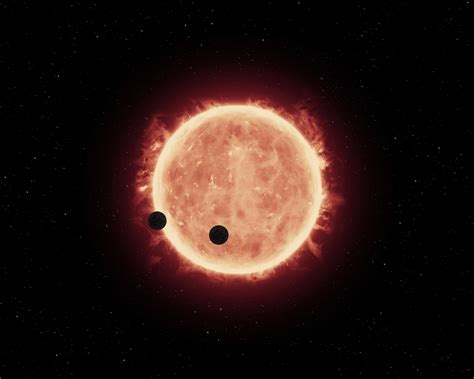 An Artists Depiction Of Planets Transiting A Red Dwarf Star In The Trappist 1 System Image