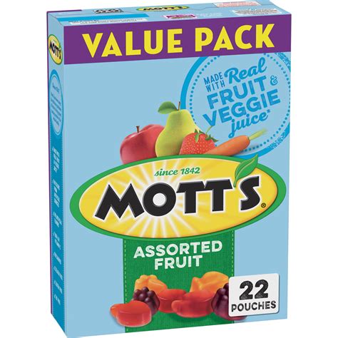 Motts Fruit Flavored Snacks Assorted 22 Ct 176 Oz