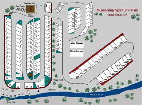 Map Layout Oregon Rv Park And Campground Wandering Spirit Rv Park In