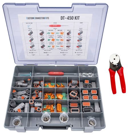 Buy Dt 450 Deutsch Dt Series Connector Kit With Crimp Tool Gray