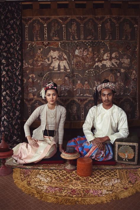 Burmese Vintage Myanmar Myanmar Art Myanmar Traditional Dress